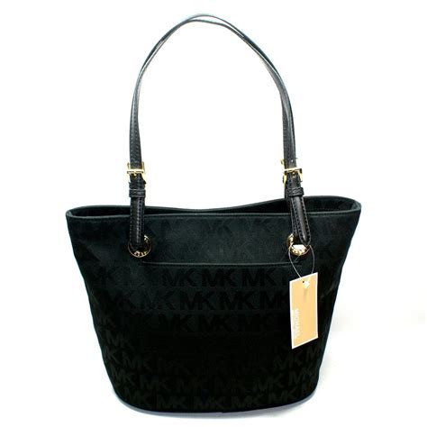 michael kors signature tote sale|michael kors black signature handbag.